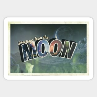 D2 greetings from the Moon Sticker